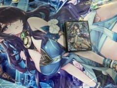 ミッドナイトブルー　スリーブ　プレイマット　原神　ラウマ m77964480042_1.jpg?1763266039
