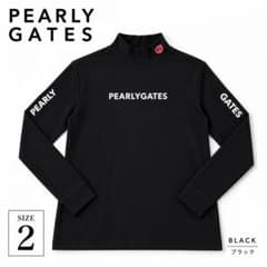 PEARLY GATES 長袖モックネック 黒 サイズ2 - メルカリ