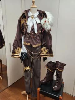 【最終値下げ】にじさんじ　伏見ガク　クリスマス　コスプレ　衣装　ウィッグ　靴 最終値下げ】にじさんじ 伏見ガク クリスマス コスプレ 衣装 ウィッグ