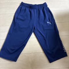 PUMA 子供用160cm八分丈パンツ ネイビーのサムネイル