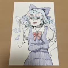 チルノ　ハガキサイズイラストのサムネイル