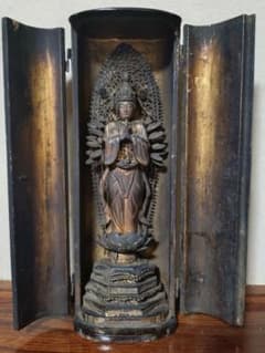 江戸時代 厨子入り 千手観音菩薩 立像 仏像 - メルカリ