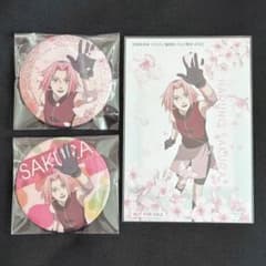 NARUTO サスケ うちはサスケ きらきら缶バッジ ポストカード 桜 前田珈琲 NARUTO サクラ 春野サクラ 缶バッジ きらきら缶バッジ 特典 桜 前田