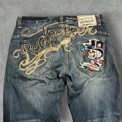 RED PEPPER Ed Hardy スカル 刺繍 デニムパンツ W30 - メルカリ