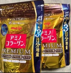 【ラクマパック匿名配送】明治 アミノコラーゲン プレミアム 4袋セット アミノコラーゲン 送料無料 10個セット 明治 プレミアム ジップタイプ