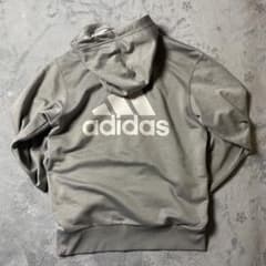 アディダス adidas フルジップパーカー M グレーのサムネイル