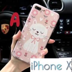 iPhone X ネコピンク ケース新品送料込リンク-ストラップ無しのサムネイル