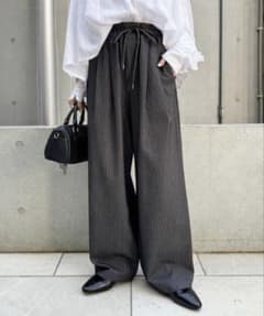 CIAOPANICストライプワイドパンツ ダークグレー XSのサムネイル