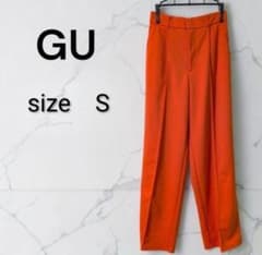 GU ジーユー　スラックス オレンジ Sのサムネイル