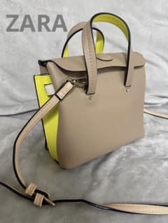 ZARA バック　ベージュ　イエロー　バイカラー　トートバッグのサムネイル
