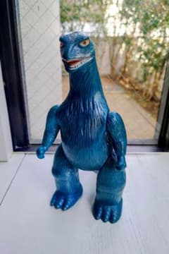 両足刻印 希少 美品 当時物 マルサン ゴジラ ブルマァク 怪獣 ソフビ