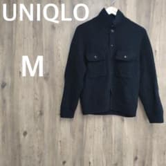 ユニクロユー UNIQLOU M 黒 ニット ジャケット カーディガン ウールのサムネイル