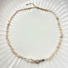 ハンドメイド　淡水パール　ビーズ　ネックレスのサムネイル