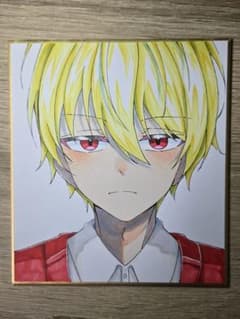 手描き オリジナル アナログ イラスト 色紙 【1点もの】のサムネイル