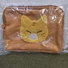 もこふわにゃんこ さがらポーチ（ブラウン）
