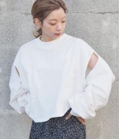 Thumbnail of 新品　tiptop スリットデザインモックネックロンT オフホワイト