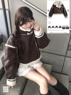 襟2Wayボアレザーライダースジャケット［fo2179］ (1回使用)のサムネイル