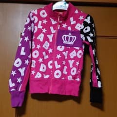【110】BABYDOLL☆裏起毛ジャケット総柄ピンクのサムネイル