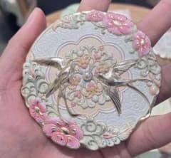 西安博物院 宮廷風 雲雀 手持ち化粧鏡 コンパクトミラー 花と鳥のデザイン 手鏡のサムネイル