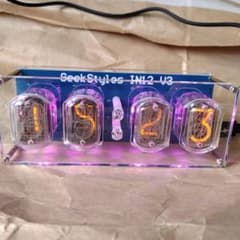 完成品 ニキシー管時計 IN-12 4球 ケース入り - メルカリ
