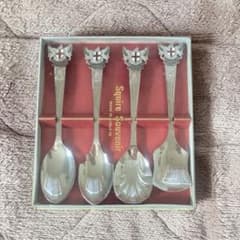 英国ヴィンテージ】ロンドン 紋章入り スプーン 4本セット 箱付き