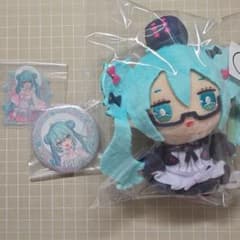 初音ミク ぬいぐるみ 缶バッジ ステッカー セットのサムネイル