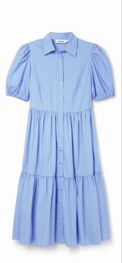 Desigualデシグアル シャツワンピース Sサイズ／ブルー×ホワイトのサムネイル