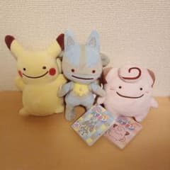 へんしんメタモン ぬいぐるみ ピカチュウ ピッピ ルカリオ 3体セット