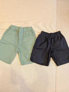 キッズ ハーフパンツ 2枚セット カーキ ネイビーのサムネイル