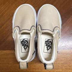 VANS ベージュ スリッポン キッズシューズ　15センチのサムネイル