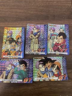 当時もの】ドラゴンボールGT アマダ キラカード 5枚セット【レア