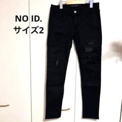 NO ID.】クラッシュスキニーパンツ ブラック サイズ2 - メルカリ