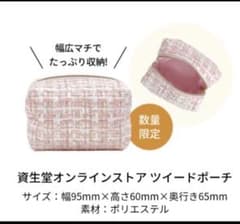 【新品】マキアージュ　ツイードポーチ　ノベルティ 資生堂オンラインストア限定のサムネイル