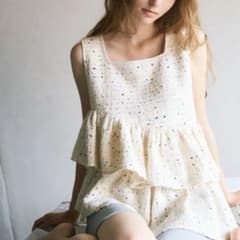 Déci Couture FANCY TWEED FRILL TOP - メルカリ