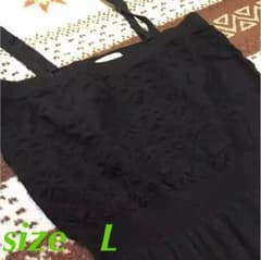 ロングワンピース ロング丈 黒 ブラックのサムネイル