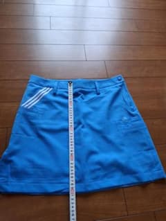 adidas レディース ゴルフスカート ブルー Lのサムネイル