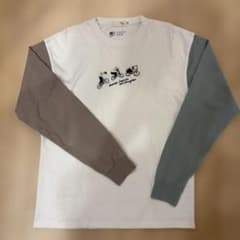 長袖カットソー　Mサイズ　秋服　BMX 刺繍　USA コットン　ホワイトのサムネイル