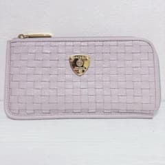 美品】ATAO アタオ スリモ メッシュ ライラック ピンク 金ロゴ 長財布