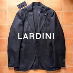 【近年モデル】LARDINI ジャケット 厚手ホップサック ダークネイビー 42 近年モデル】LARDINI ジャケット 厚手ホップサック ダークネイビー 42
