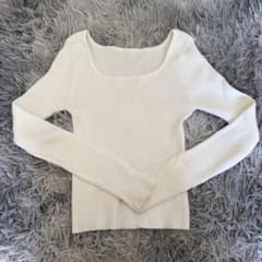 SHEIN リブニット 長袖 ホワイト XSのサムネイル