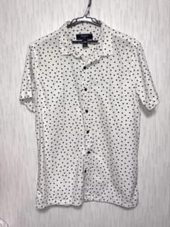 【美品】Forever21 半袖　ドット柄　シャツ メンズ　 M 水玉のサムネイル