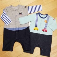 なりた様専用！ミキハウス ロンパース 70・80  ２枚セットのサムネイル