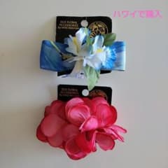 【新品】花髪飾り バレッタ トロピカル 2個セットのサムネイル