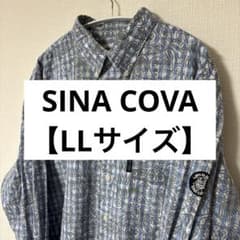 【シナコバ】総柄 ボタンダウン長袖シャツ LLサイズのサムネイル