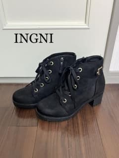 INGNI ショートブーツ　黒　23.5cm 編み上げのサムネイル
