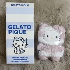 サンリオハウス ジェラピケ キティもこもこぬいぐるみチャーム ピンクのサムネイル