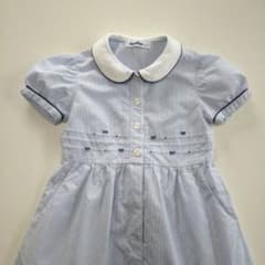 ☆2021SS☆120cm familiar 襟付きストライプ半袖ワンピース - メルカリ