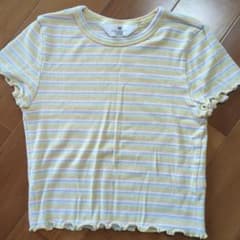 H&M イエロー ボーダー Tシャツのサムネイル