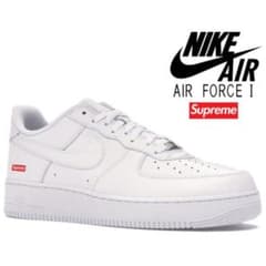 年内限定値下げ！新品未使用Air Force 1 Supreme ホワイトのサムネイル