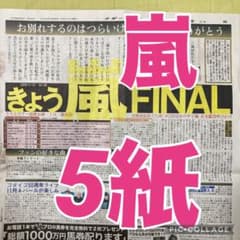 嵐 2026年5月31日活動終了ラストライブスポーツ新聞記事5紙 - メルカリ